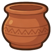 Panela de barro — peça do cerrado no jogo Tatu Tatu