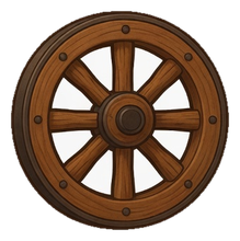 Roda de carro de boi — peça do cerrado no jogo Tatu Tatu